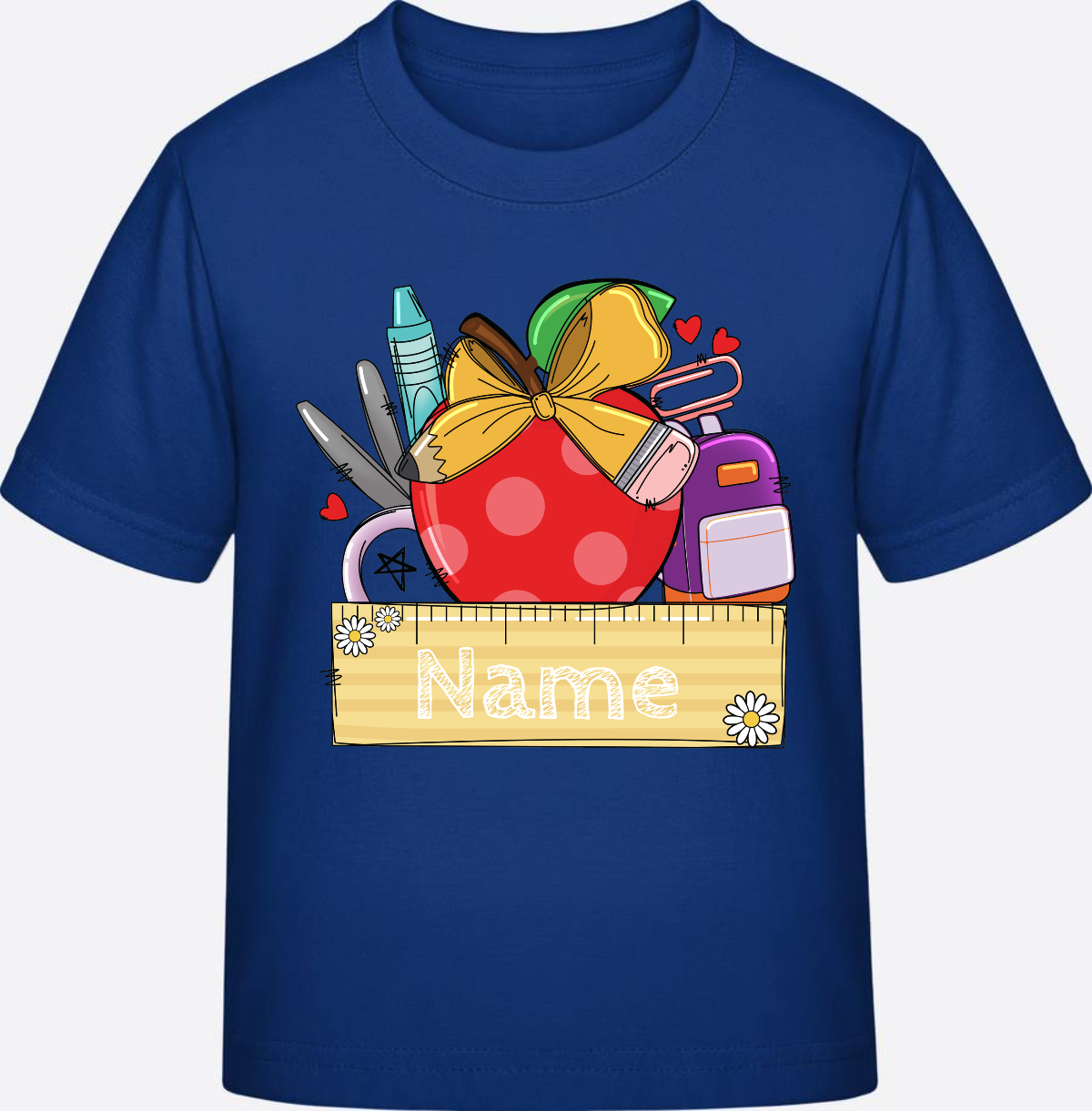 Personalisiertes T-Shirt zur Einschulung – Geschenk mit Wunschnamen - Royal