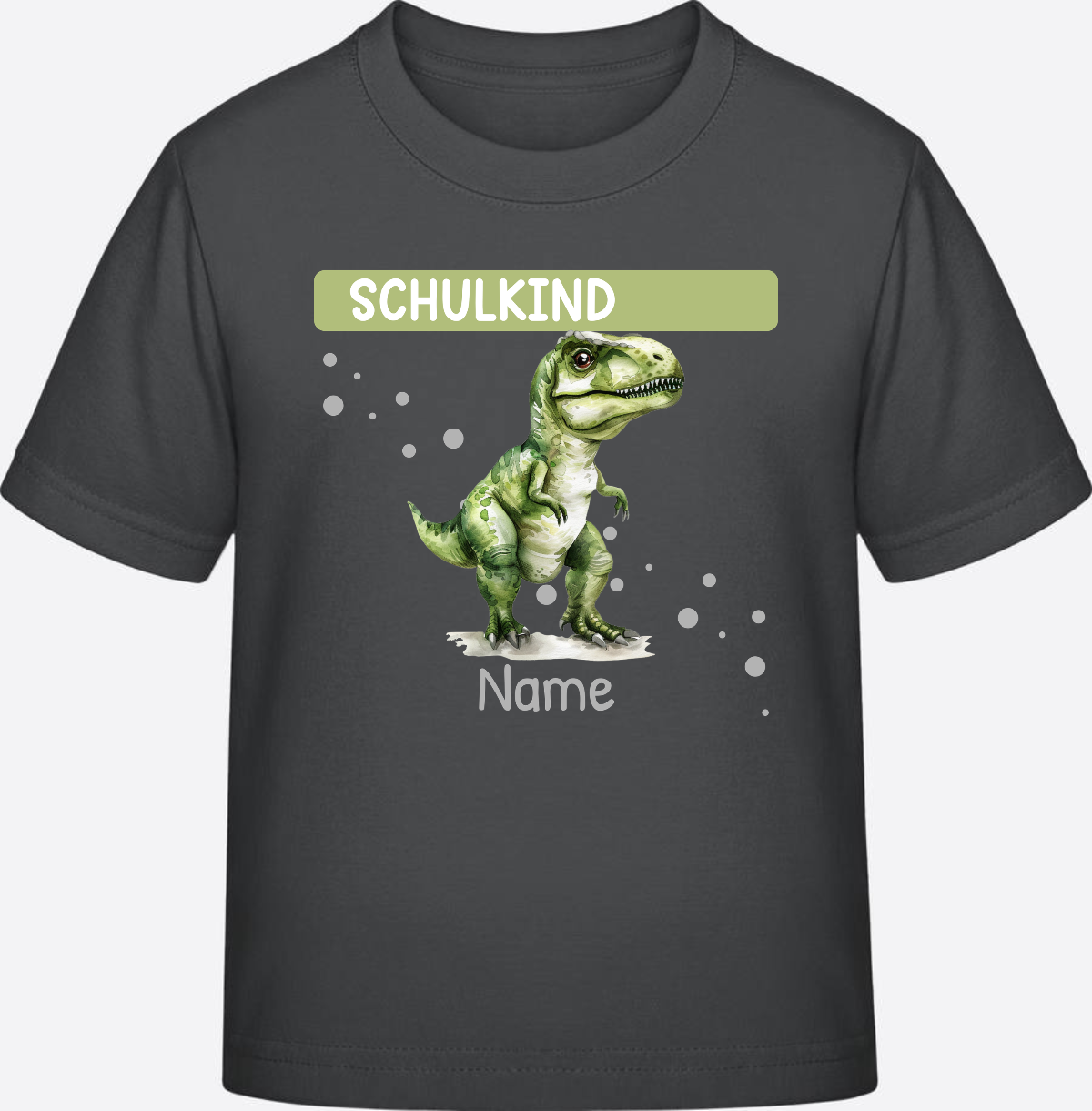 Personalisiertes T-Shirt zur Einschulung – Geschenk zum Schulstart - Anthracite