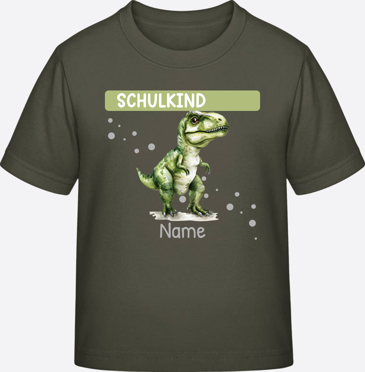 Personalisiertes T-Shirt zur Einschulung – Geschenk zum Schulstart - Khaki
