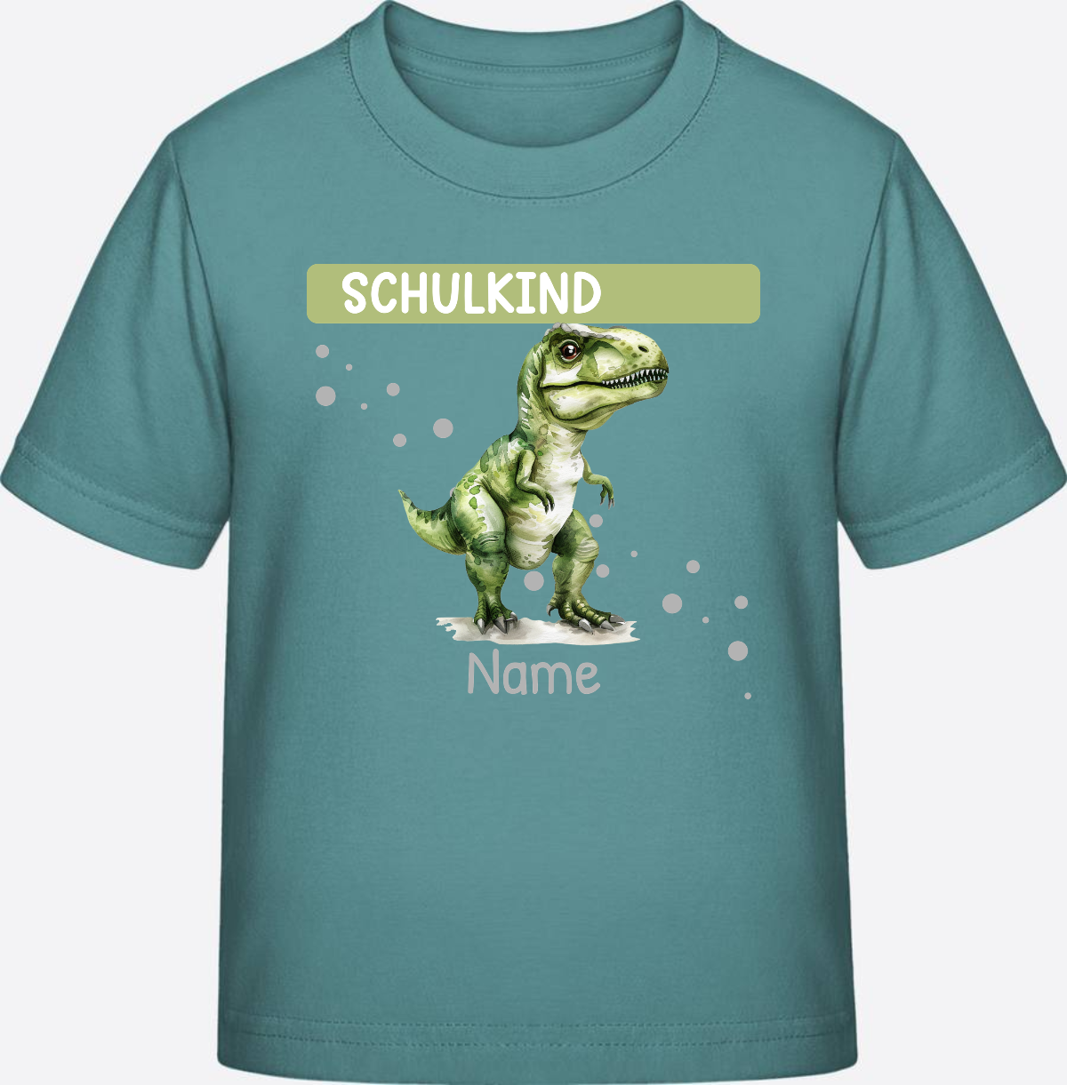 Personalisiertes T-Shirt zur Einschulung – Geschenk zum Schulstart - Teal Monstera