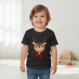 Kinder T-Shirt Weihnachten Rentier – Niedliches Kranz-Motiv