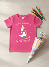 Mädchen T-Shirt Einschulung Einhorn Schultüte – Tschüss Kindergarten
