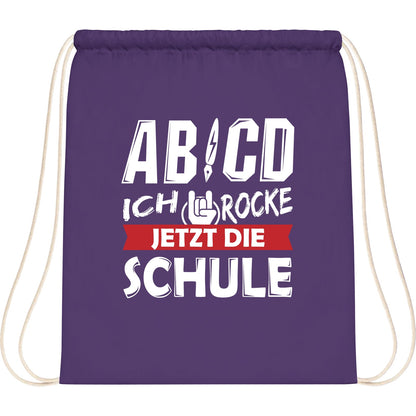 Turnbeutel Einschulung Rocker-Hand – Ich rocke jetzt die Schule