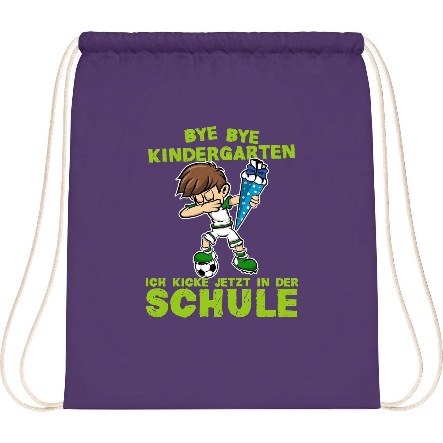Turnbeutel Einschulung Fußball Junge – Bye Bye Kindergarten