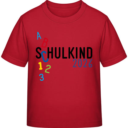 Kinder T-Shirt Einschulung ABC Schulkind 2026 – Schulstart-Geschenk