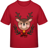 Kinder T-Shirt Weihnachten Rentier – Niedliches Kranz-Motiv