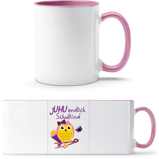 Tasse Einschulung Eule Mädchen – Juhu endlich Schulkind