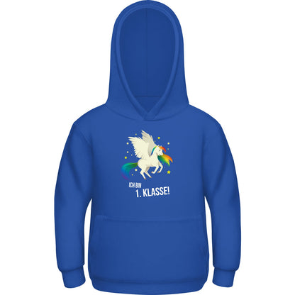 Kinder Hoodie Einschulung Einhorn – Ich bin 1. Klasse!