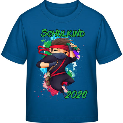 Kinder T-Shirt Einschulung Ninja Junge – Schulkind 2026