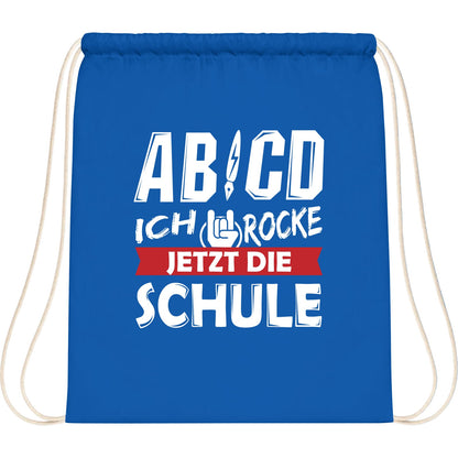 Turnbeutel Einschulung Rocker-Hand – Ich rocke jetzt die Schule