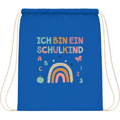 Turnbeutel Einschulung Schulkind – Regenbogen mit ABC & Zahlen