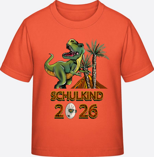 Schulkind 2025 T-Shirt T-Rex Dino personalisiert - Fiesta