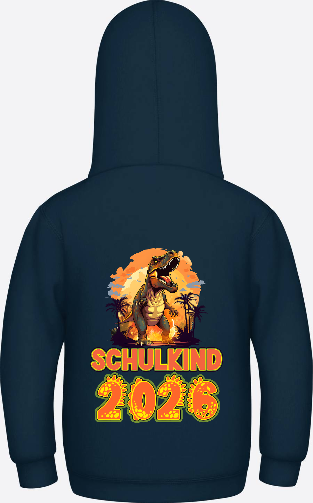 Schulkind 2026 Dino Hoodie – Personalisiert mit Name - New French Navy