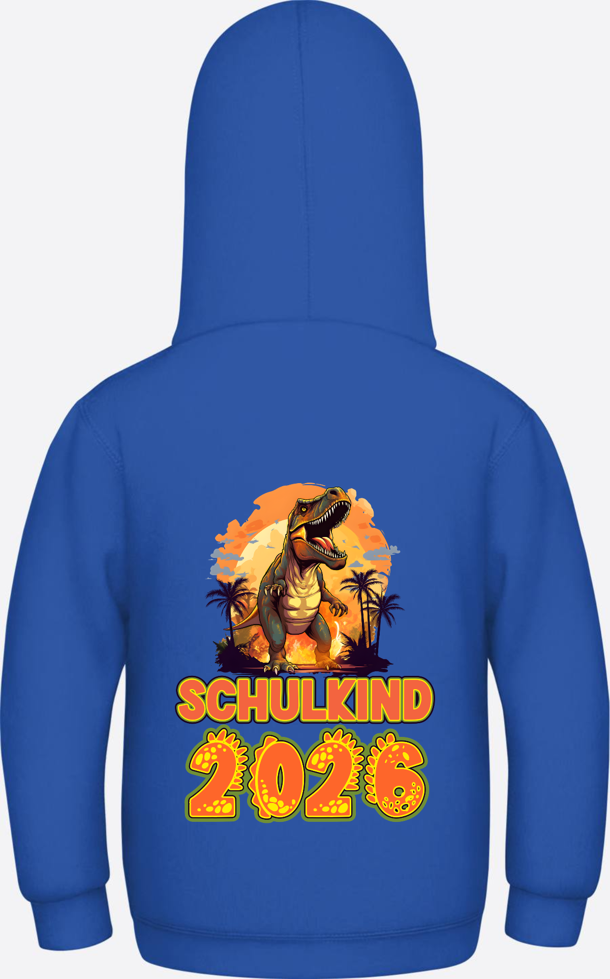 Schulkind 2026 Dino Hoodie – Personalisiert mit Name - Royal Blue