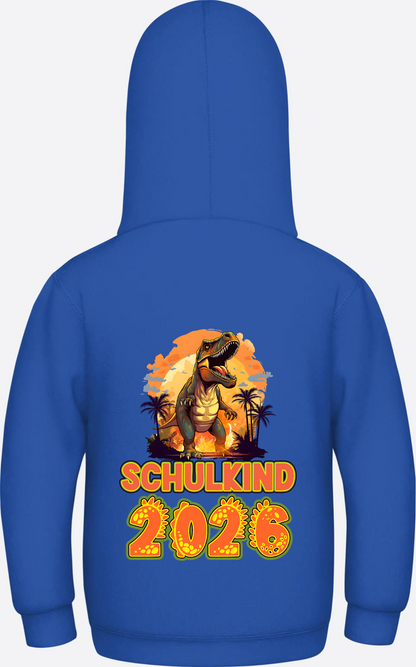Schulkind 2026 Dino Hoodie – Personalisiert mit Name - Royal Blue