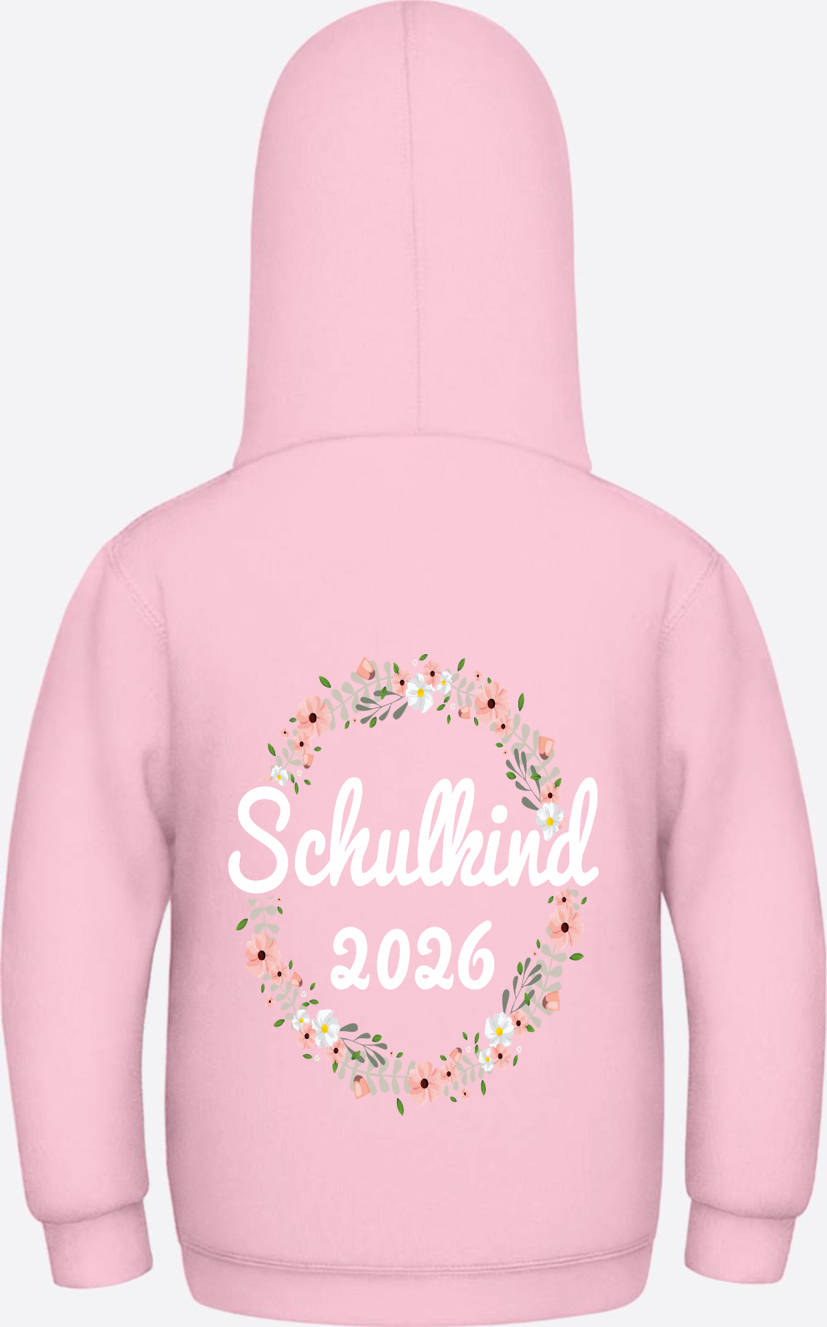 Schulkind 2026 Hoodie – Personalisiert mit Namen zur Einschulung - Baby Pink