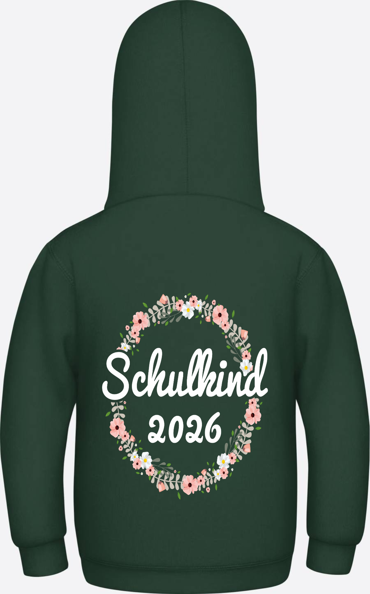 Schulkind 2026 Hoodie – Personalisiert mit Namen zur Einschulung - Bottle Green
