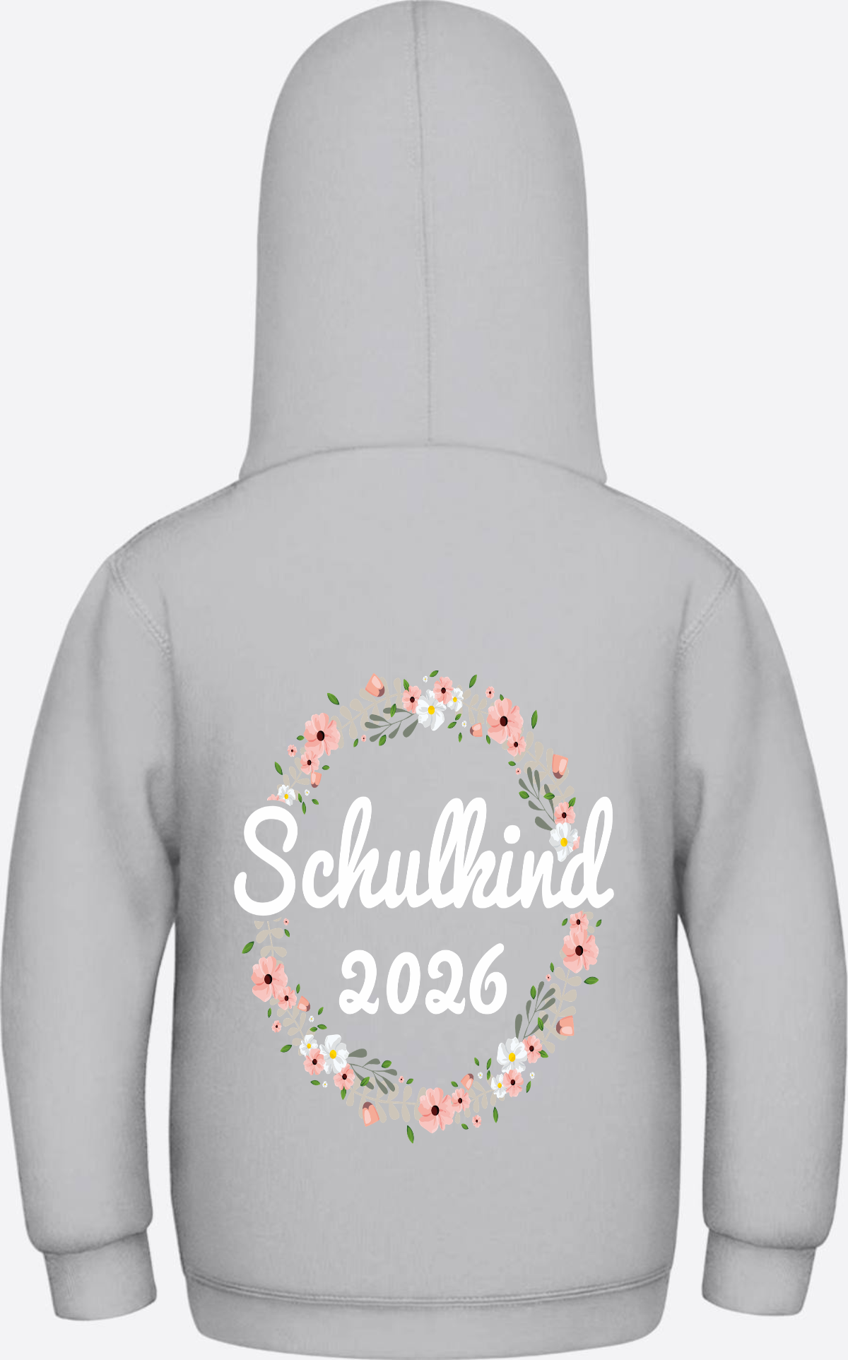 Schulkind 2026 Hoodie – Personalisiert mit Namen zur Einschulung - Heather Grey