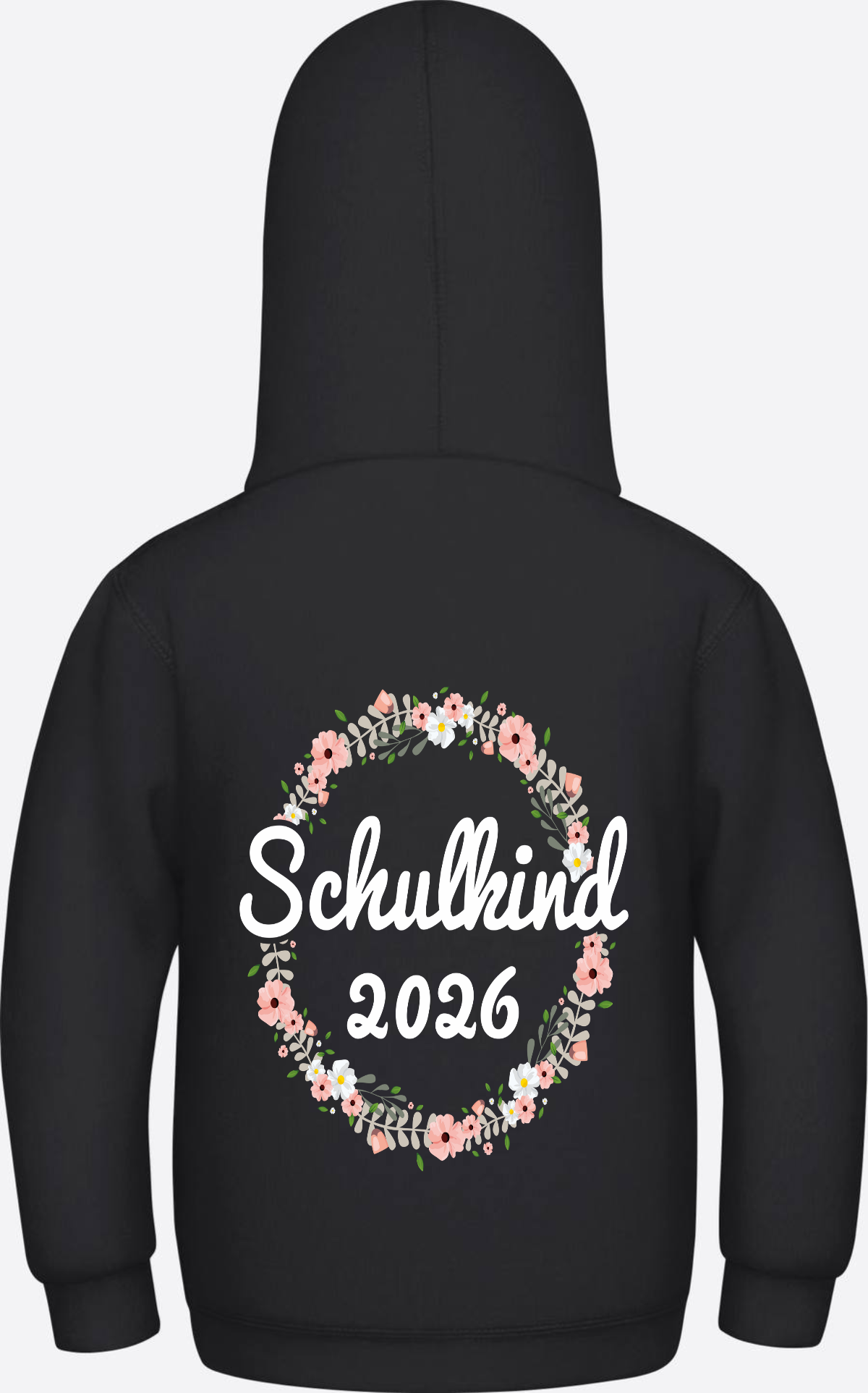 Schulkind 2026 Hoodie – Personalisiert mit Namen zur Einschulung - Jet Black