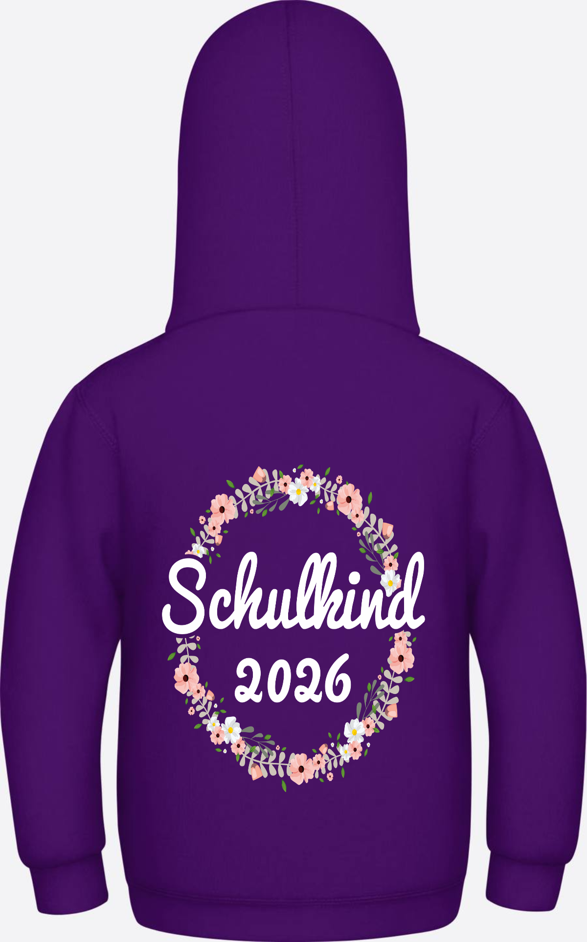 Schulkind 2026 Hoodie – Personalisiert mit Namen zur Einschulung - Purple