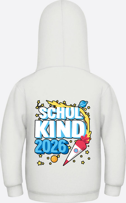Schulkind 2026 Hoodie Rakete – Personalisiert mit Name - Ash