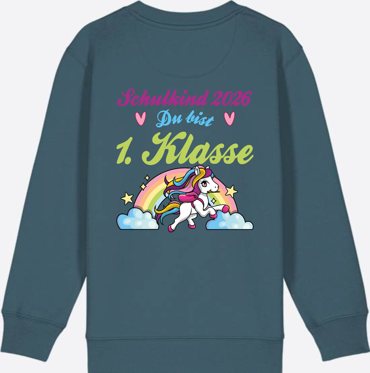 Schulkind 2026 Sweatshirt – Pferd & Regenbogen - Stargazer