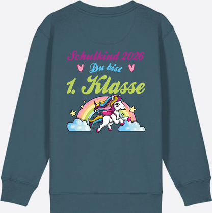 Schulkind 2026 Sweatshirt – Pferd & Regenbogen - Stargazer