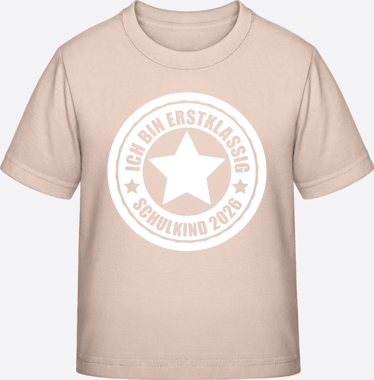 Schulkind 2026 T-Shirt: Ich bin erstklassig mit Name - Eco-Heather