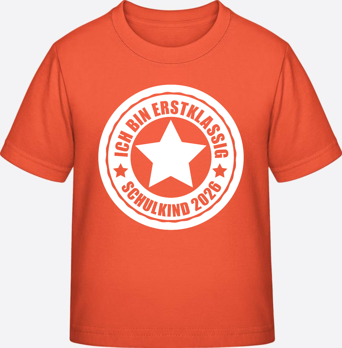 Schulkind 2026 T-Shirt: Ich bin erstklassig mit Name - Fiesta