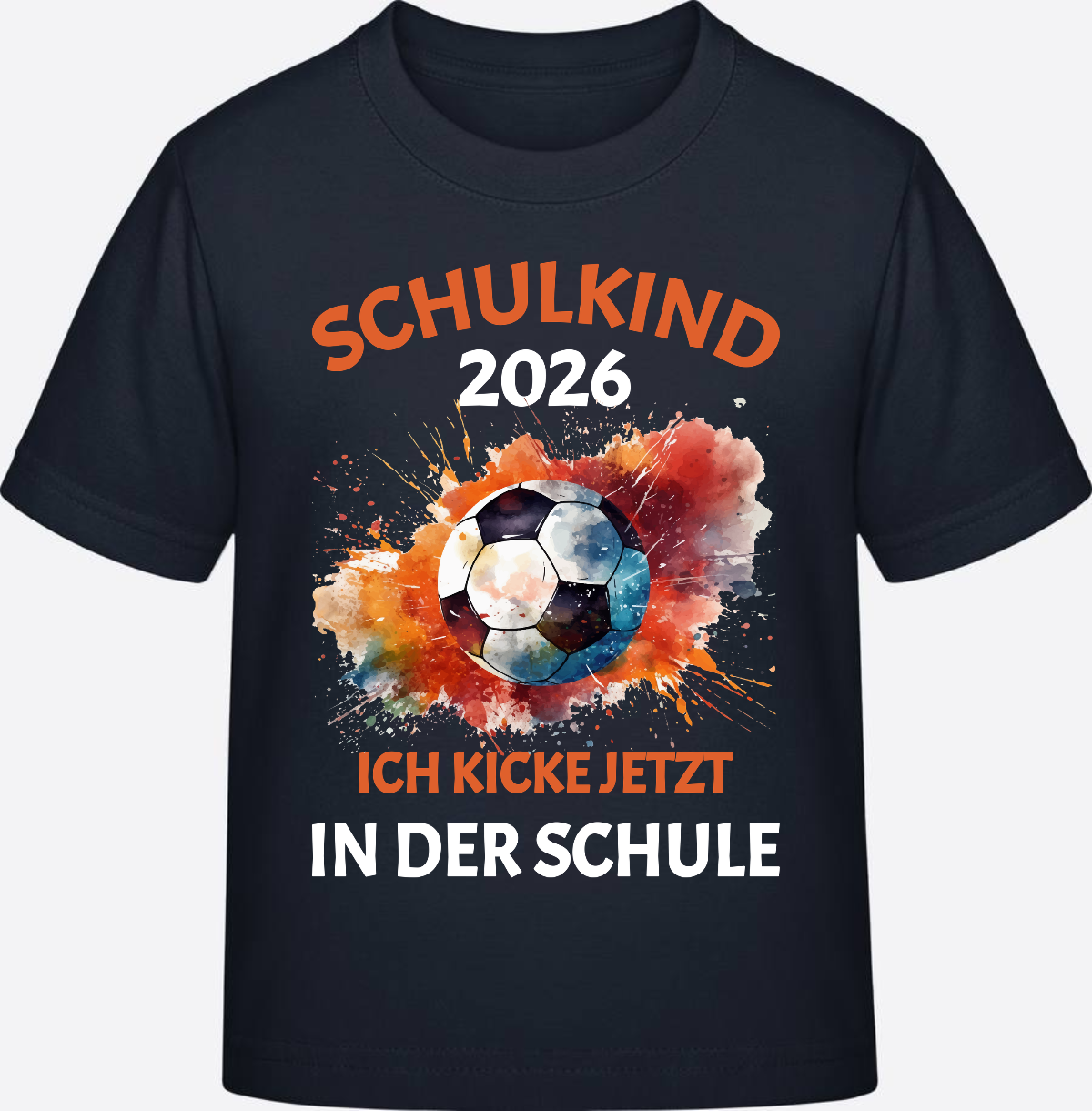Schulkind 2026 T-Shirt: Ich kicke jetzt in der Schule - Navy