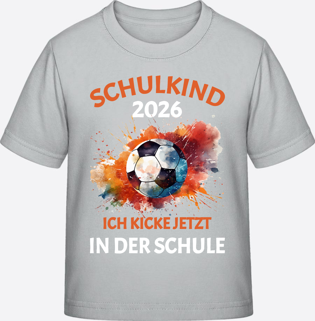 Schulkind 2026 T-Shirt: Ich kicke jetzt in der Schule - Pacific Grey