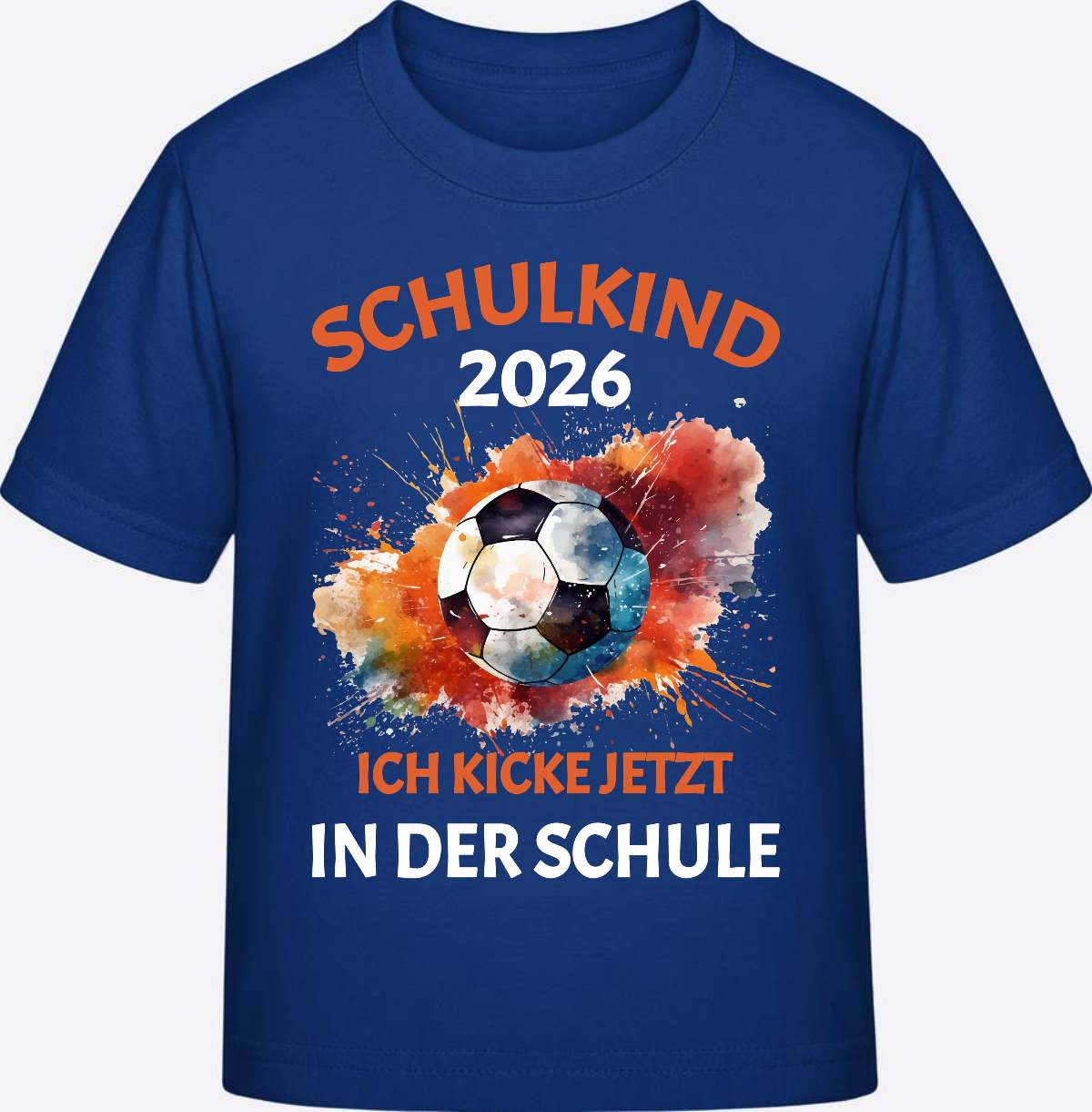 Schulkind 2026 T-Shirt: Ich kicke jetzt in der Schule - Royal