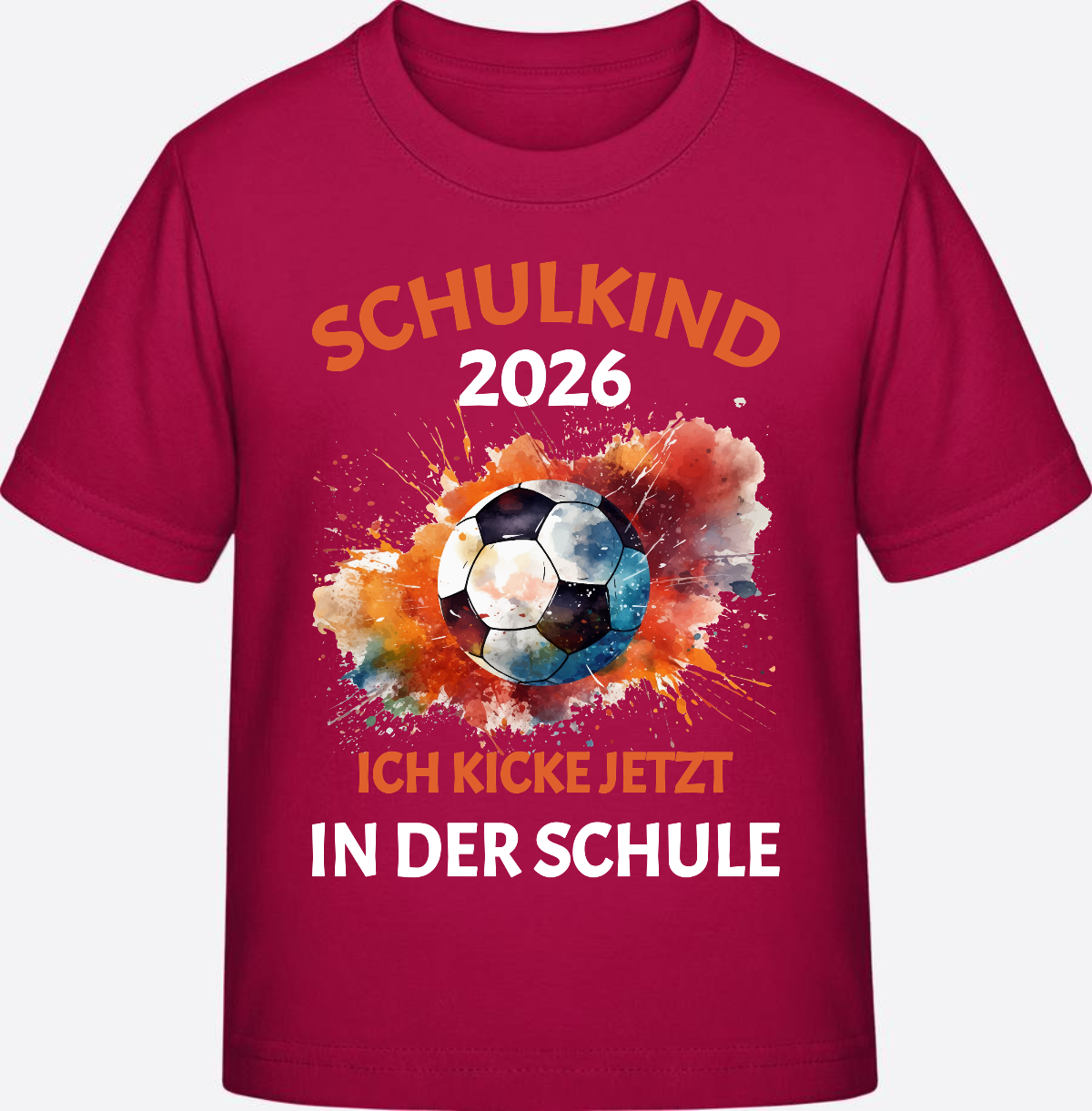Schulkind 2026 T-Shirt: Ich kicke jetzt in der Schule - Sorbet