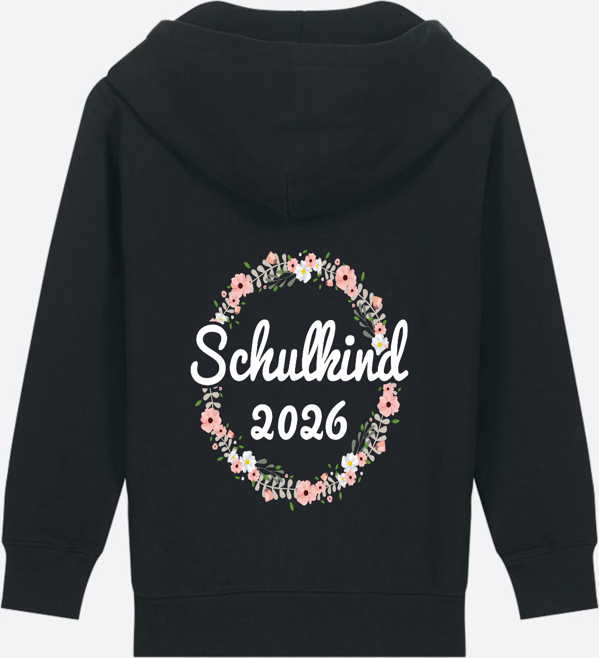 Schulkind 2026 Zip-Hoodie – Personalisiert zur Einschulung - Black