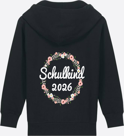 Schulkind 2026 Zip-Hoodie – Personalisiert zur Einschulung - Black