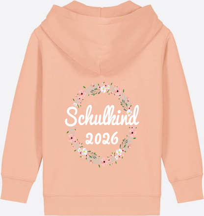 Schulkind 2026 Zip-Hoodie – Personalisiert zur Einschulung - Fraiche Peche