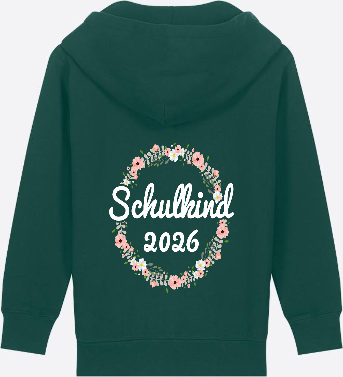 Schulkind 2026 Zip-Hoodie – Personalisiert zur Einschulung - Glazed Green