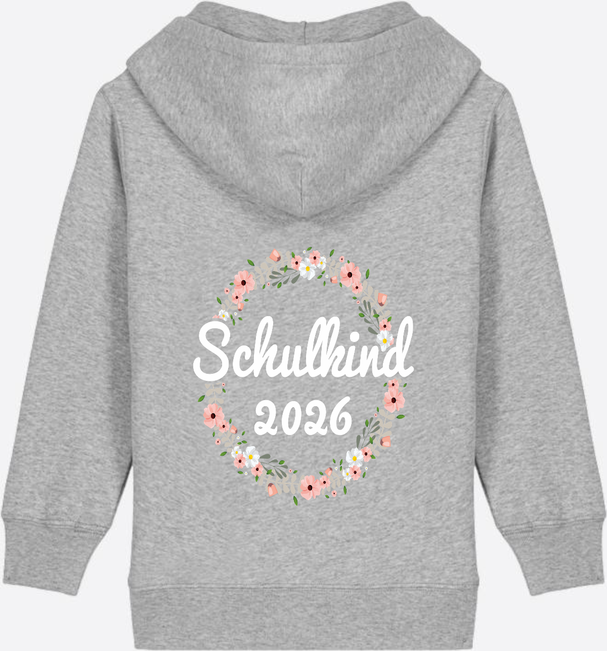 Schulkind 2026 Zip-Hoodie – Personalisiert zur Einschulung - Heather Grey