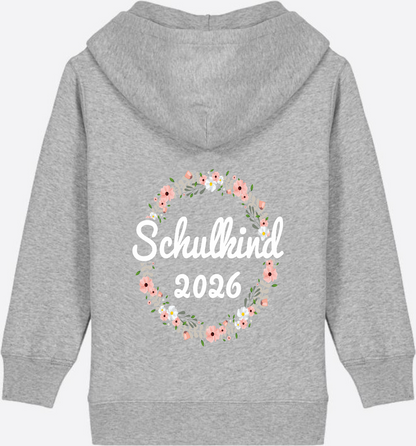 Schulkind 2026 Zip-Hoodie – Personalisiert zur Einschulung - Heather Grey