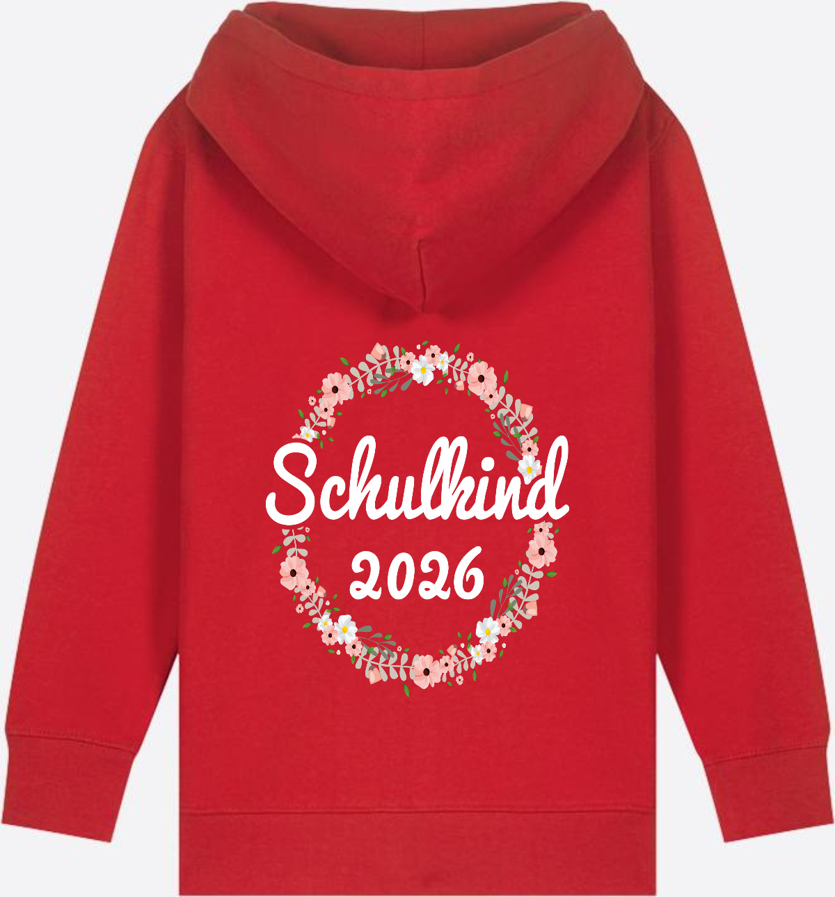 Schulkind 2026 Zip-Hoodie – Personalisiert zur Einschulung - Red