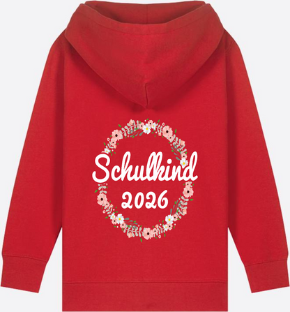 Schulkind 2026 Zip-Hoodie – Personalisiert zur Einschulung - Red