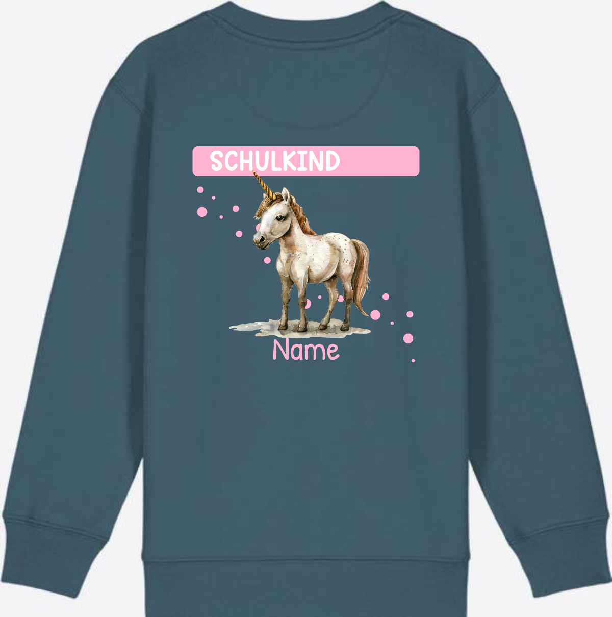 Schulkind Einhorn Sweatshirt – Personalisiert mit Name - Stargazer