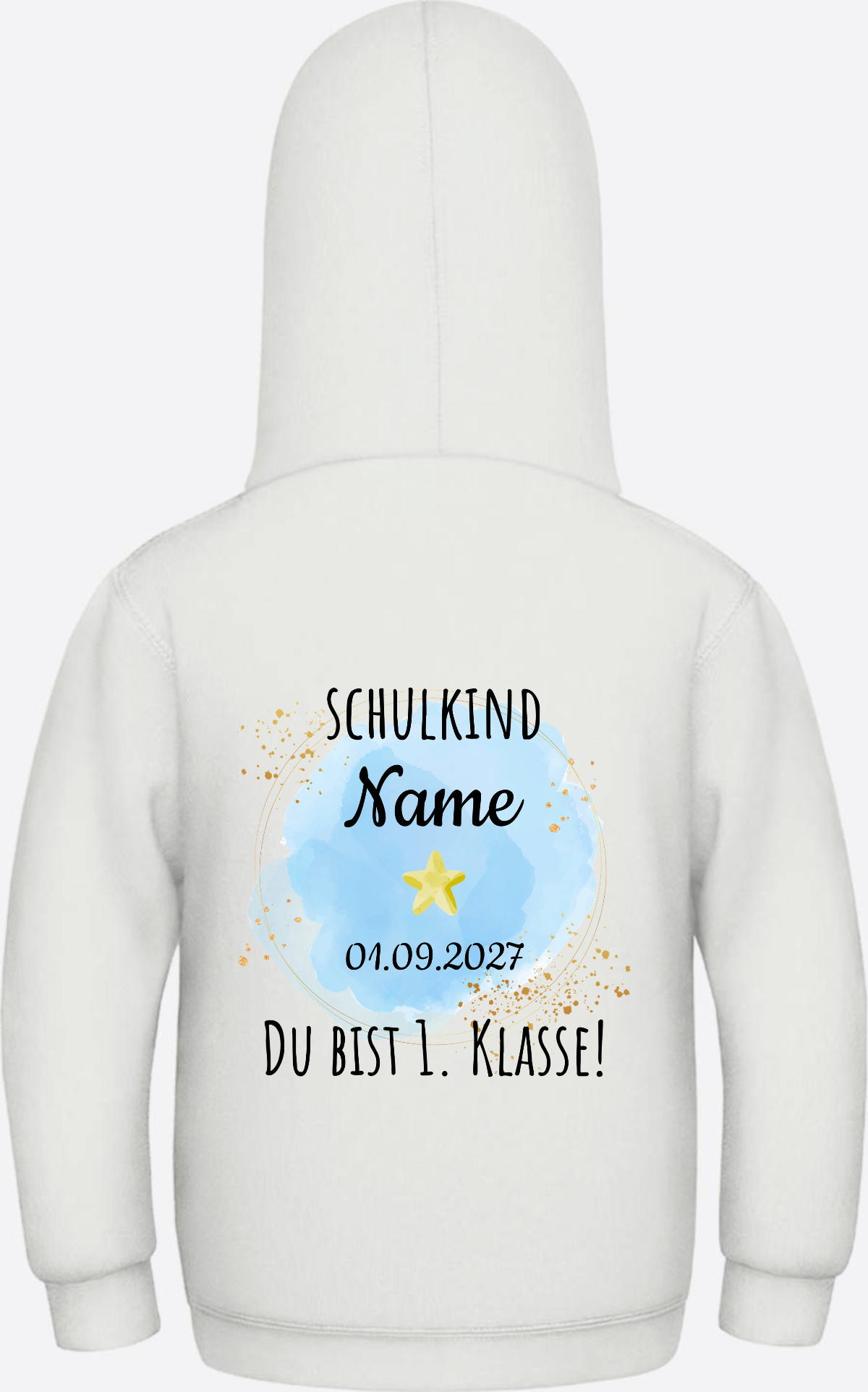 Schulkind Hoodie „Du bist erste Klasse“ personalisiert - Ash