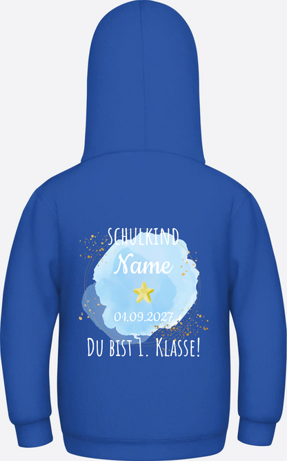 Schulkind Hoodie „Du bist erste Klasse“ personalisiert - Royal Blue