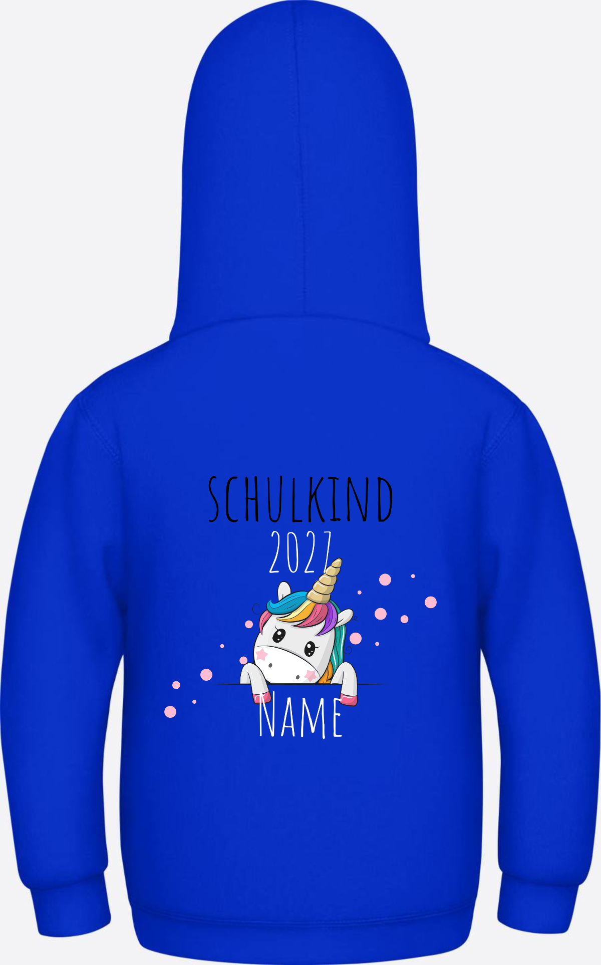 Schulkind Hoodie Einhorn mit Name – Einschulungsgeschenk - Bright Royal