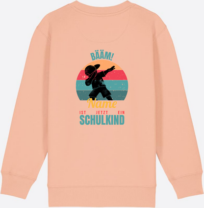 Schulkind Sweatshirt BÄÄM mit Name – Einschulung Junge - Fraiche Peche