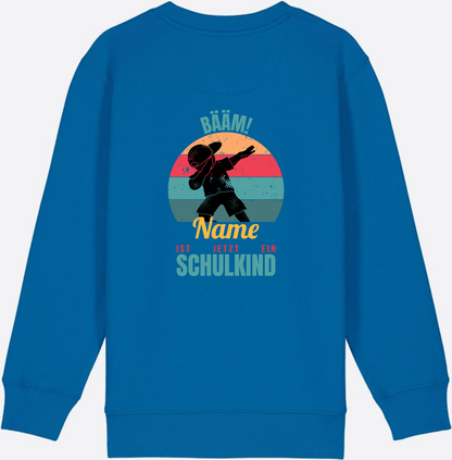 Schulkind Sweatshirt BÄÄM mit Name – Einschulung Junge - Royal Blue