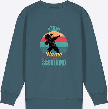 Schulkind Sweatshirt BÄÄM mit Name – Einschulung Junge - Stargazer
