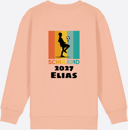 Schulkind Sweatshirt Fußball – Personalisiert mit Name - Fraiche Peche