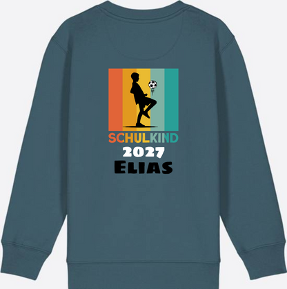Schulkind Sweatshirt Fußball – Personalisiert mit Name - Stargazer